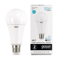 Лампа LED A67 30W E27 2360Lm 4100K 1/10/50 Gauss Elementary