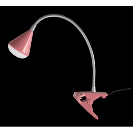 Лампа настольная PTL-016C 5w 4000K розовая (прищепка) Jazzway*